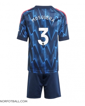 Billige Fotballdrakt Arsenal Cristhian Mosquera #3 Replika Bortedraktsett Barn 2025-26 Kortermet (med bukser)